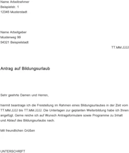 antrag-auf-bildungsurlaub-vorlage-word