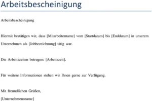 arbeitsbescheinigung-vorlage-arbeitnehmer-arbeitgeber-unternehmensdokument
