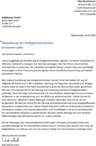 bewerbung-anlagenmechaniker-vorlage-gestalten