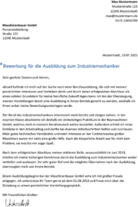 bewerbung-vorlage-ausbildung-industriemechaniker
