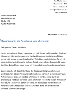 bewerbung-vorlage-ausbildung-zum-uhrmacher