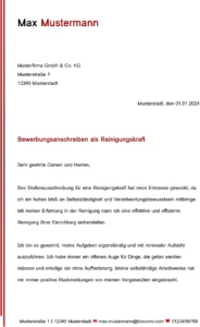 bewerbungsanschreiben-reinigungskraft-als-berufserfahrung