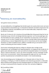 bewerbungsvorlage-automobilkauffrau-berufserfahrung
