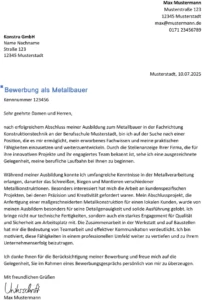 bewerbungsvorlage-metallbauer-berufseinstieg
