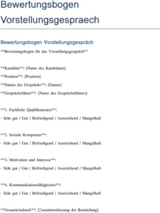 bewertungsbogen-vorstellungsgespraech