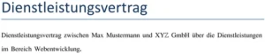 dienstleistungsvertrag-webentwicklung