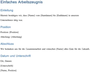 einfaches-arbeitszeugnis-vorlage-gestalten