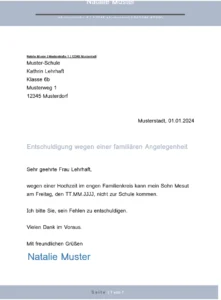 entschuldigung-familiaere-angelegenheiten-vorlage