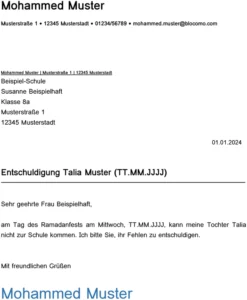 entschuldigung-fuer-schule-am-ramadanfest-vorlage