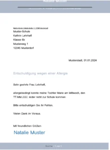 entschuldigung-vorlage-allergie-schule