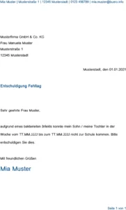 entschuldigung-vorlage-schule-privat