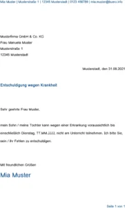 entschuldigung-wegen-krankheit-fuer-schule