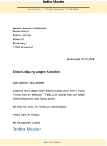 entschuldigung-wegen-krankheit-fuer-schule