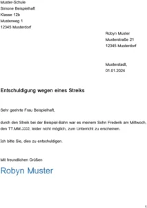 entschuldigung-wegen-streik-mitteilung-fuer-schule