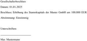 gesellschafterbeschluss-vorlage-fuer-unternehmen