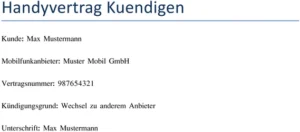 handyvertrag-kuendigen-vorlage