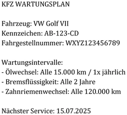 kfz-wartungsplan-vw-golf-vii