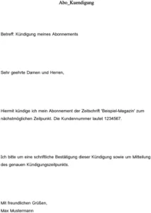 kuendigung-eines-abonnements-vorlage-verwenden