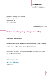kuendigung-eines-handyvertrags-vorlage