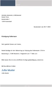 kuendigung-kellerraum-vorlage