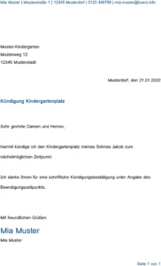 kuendigung-kindergartenplatz-vorlage-gestalten