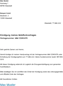 kuendigung-mobilfunkvertrag-muster-vorlage