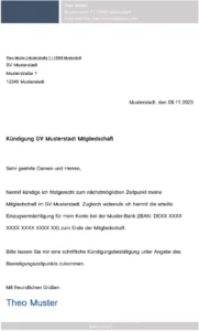 kuendigung-sportverein-muster