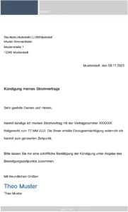 kuendigung-stromvertrag-vorlage