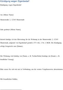 kuendigung-wegen-eigenbedarf-wohnraum-vorlage