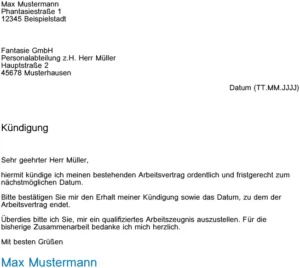 kuendigungsvorlage-arbeitnehmer-arbeitsvertrag