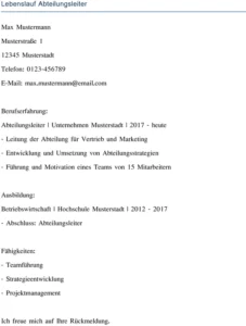 lebenslauf-abteilungsleiter-optimiert-fuer-bewerbung