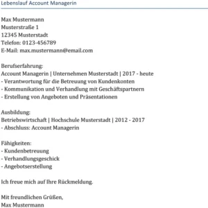 lebenslauf-account-managerin