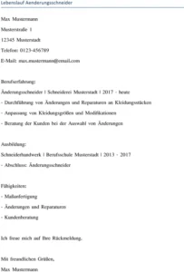 lebenslauf-aenderungsschneider