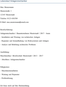 lebenslauf-anlagenmechaniker
