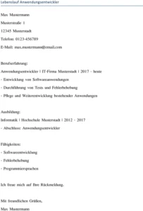 lebenslauf-anwendungsentwickler