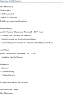 lebenslauf-aushilfe-kassierer