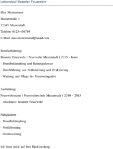 lebenslauf-beamter-feuerwehr