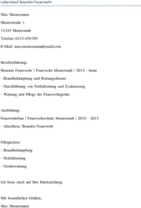 lebenslauf-beamtin-feuerwehr