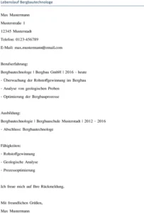 lebenslauf-bergbau-technologie-berufserfahrung-ausbildung-faeigkeiten