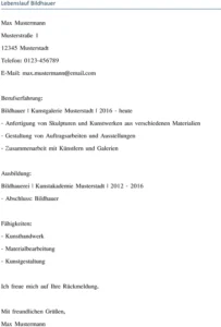 lebenslauf-bildhauer-vorlage