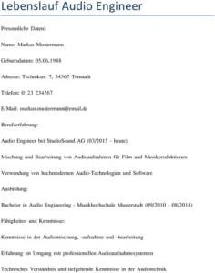 lebenslauf-fuer-audio-engineer