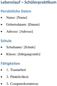 lebenslauf-schuelerpraktikum-optimiert