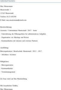 lebenslauf-vorlage-assistenz-positionen