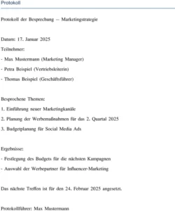 protokoll-marketingstrategie-besprechung-teilnehmer-themen-ergebnisse