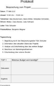 protokoll-vorlage-fuer-besprechungen-und-projektmanagement