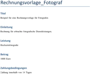 rechnungsvorlage-fotograf-fotografische-dienstleistungen