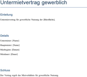untermietvertrag-gewerblich