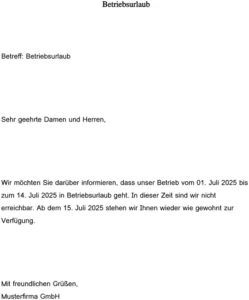 vorlage-betriebsurlaub-mitteilung
