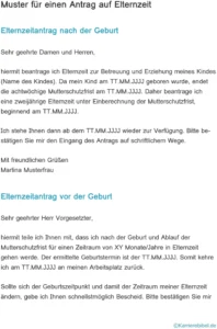 vorlage-elternzeitantrag-nach-vor-geburt