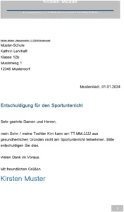 vorlage-entschuldigung-sportunterricht